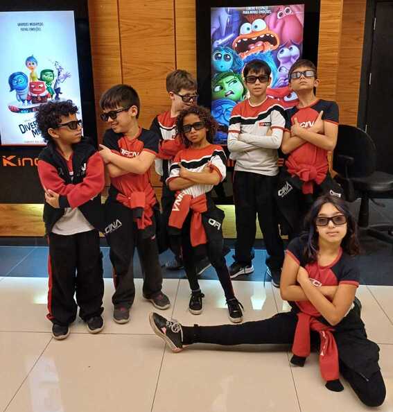 alunos no curso de férias